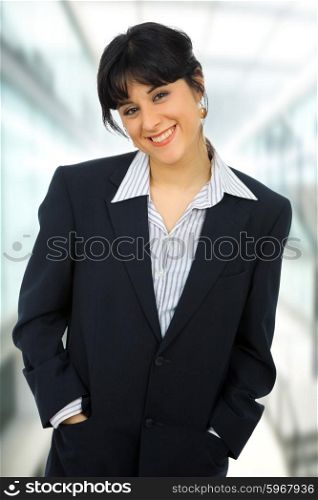 young beautiful happy business woman portrait with a big smile