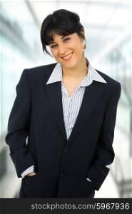 young beautiful happy business woman portrait with a big smile