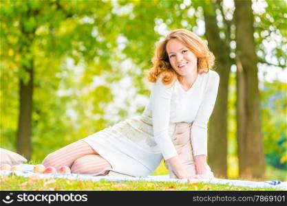 young beautiful happy girl smiling outdoors
