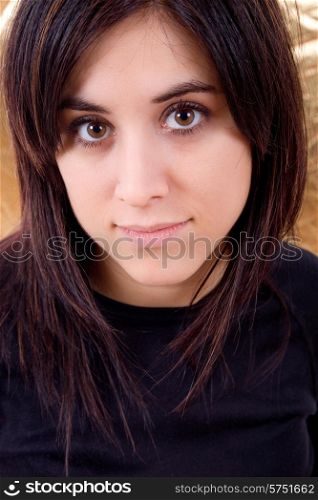 young beautiful happy woman, close up portrait