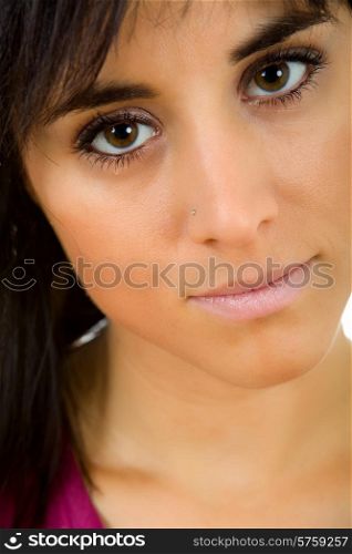 young beautiful happy woman close up portrait