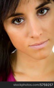 young beautiful happy woman close up portrait