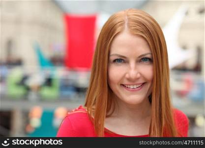 Young beautiful red hair woman