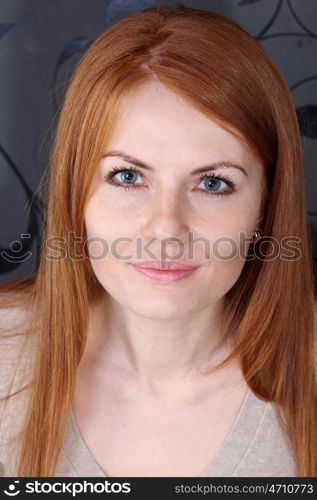 young beautiful redhair woman