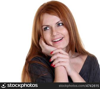 young beautiful redhair woman