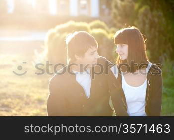 young beautiful romantic couple