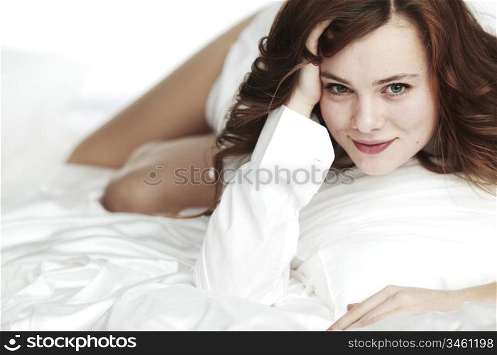 young beautiful woman close up portrait