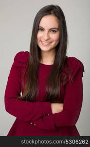 young beautiful woman close up portrait