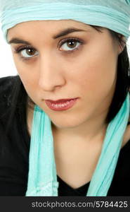 young beautiful woman in a studio portrait