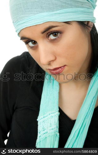 young beautiful woman in a studio portrait