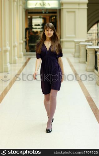 young beautiful woman in an dress