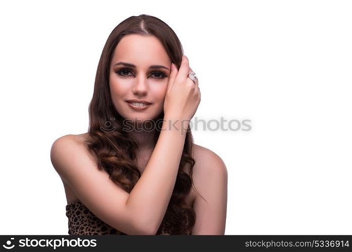Young beautiful woman in beauty concept