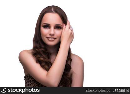 Young beautiful woman in beauty concept