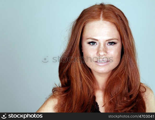 Young beautiful woman in studio