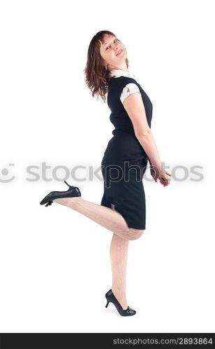 young beautiful woman on a white background woman on a white background