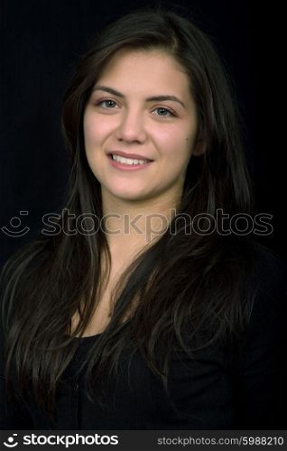 young beautiful woman portrait, studio picture