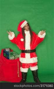 Young Black Santa in Whatever Pose