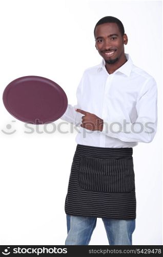 young black waiter