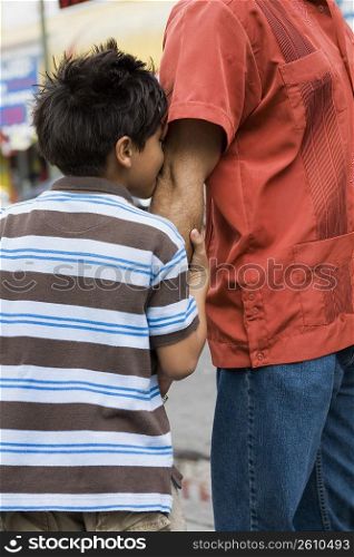 Young boy and father