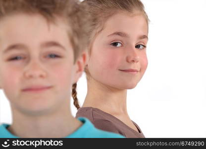 Young boy and girl