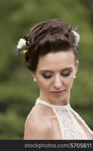 Young bride portrait, closeup view&#xA;