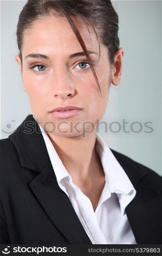 Young brunette businesswoman