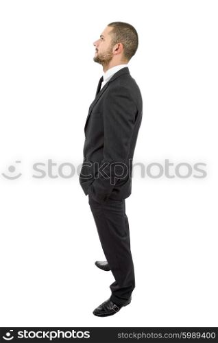 young business man full length isolated on white
