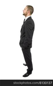 young business man full length isolated on white