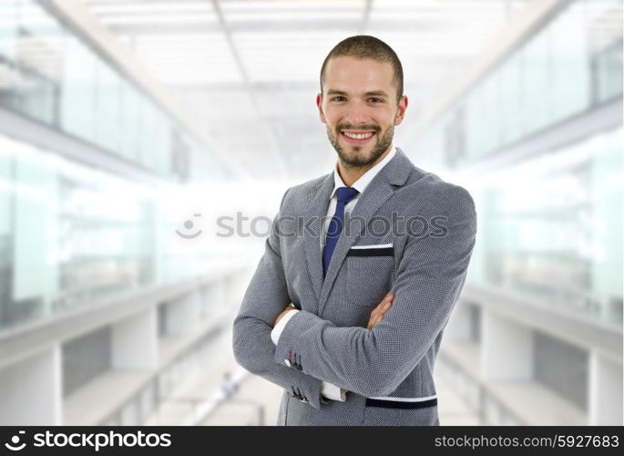 young business man happy at the office