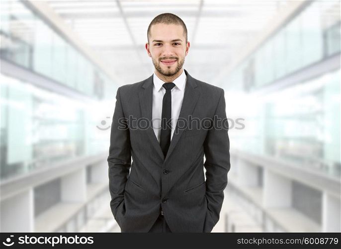 young business man happy at the office