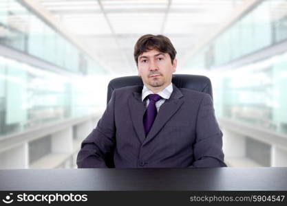 young business man on a desk at the office