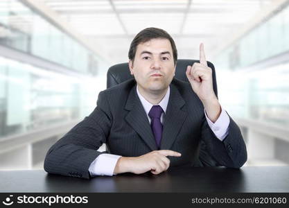 young business man on a desk at the office