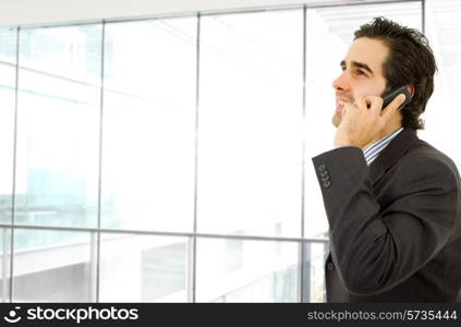 young business man on the phone at the office