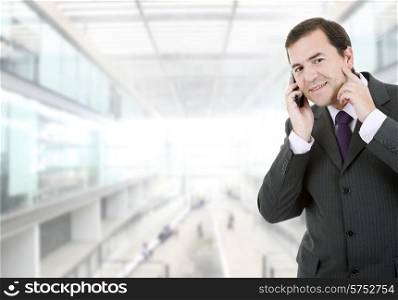 young business man on the phone at the office