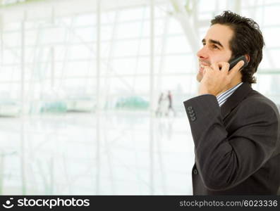 young business man on the phone at the office