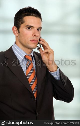 young business man on the phone at the office