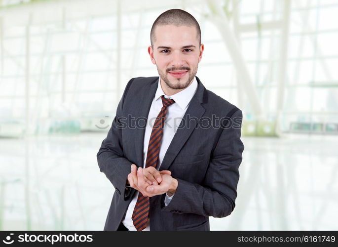 young business man portrait at the office