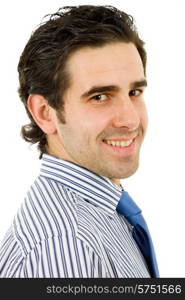 young business man portrait in white background