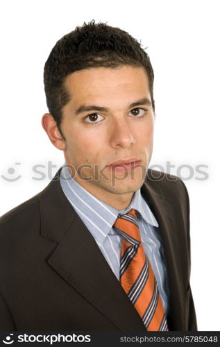 young business man portrait in white background