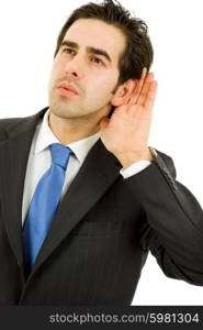 young business man portrait in white background