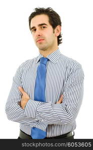 young business man portrait in white background