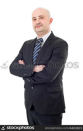 young business man portrait isolated on white