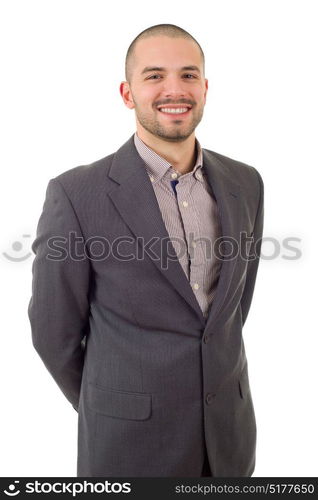 young business man portrait isolated on white