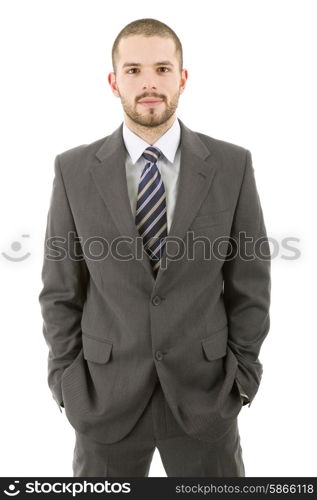 young business man portrait isolated on white