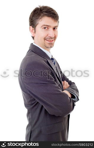 young business man portrait isolated on white