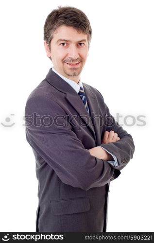 young business man portrait isolated on white