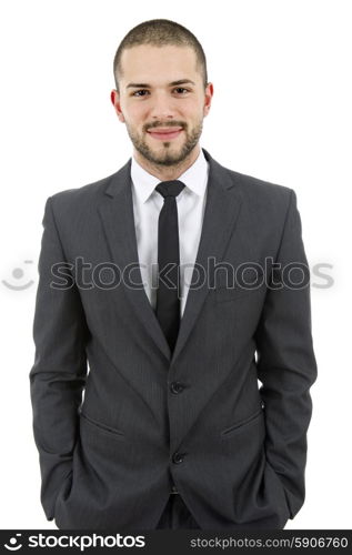 young business man portrait isolated on white