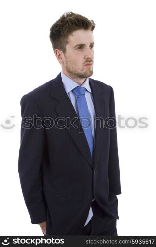 young business man portrait isolated on white