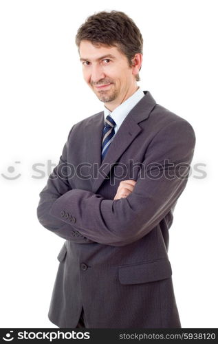 young business man portrait isolated on white