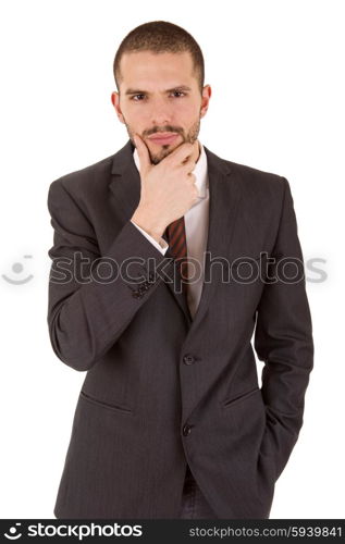 young business man portrait isolated on white